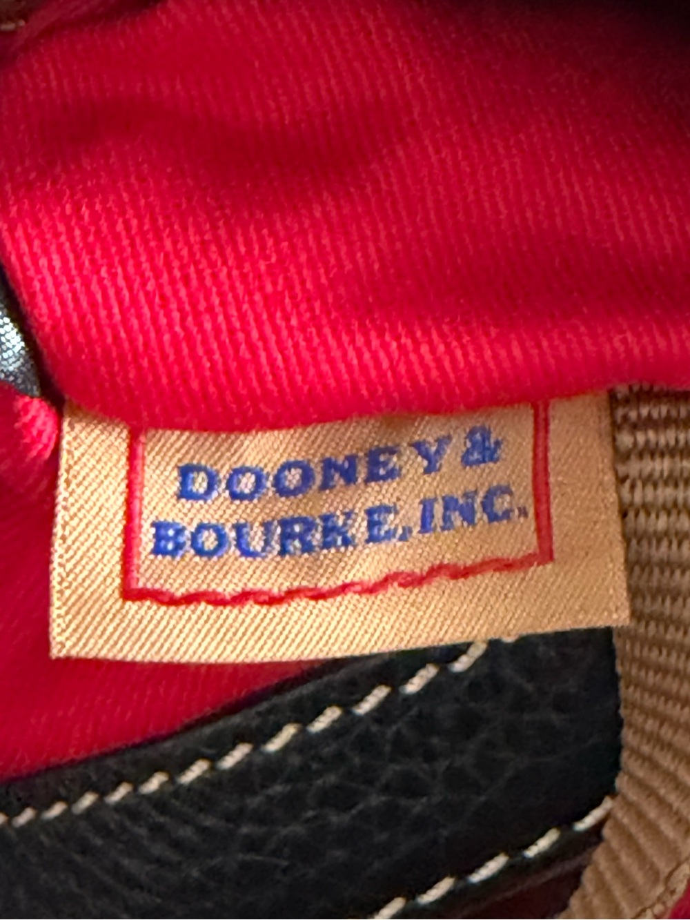 Dooney & Bourke Gretchen Small Tote Black Pebble Leather Braided Handles - Picture 11 of 16